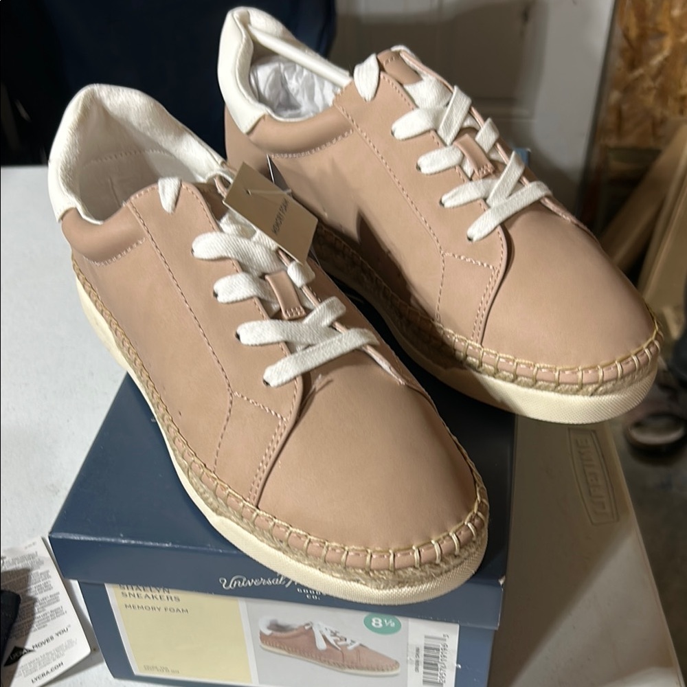 Universal Thread Tan Sneakers with White Laces